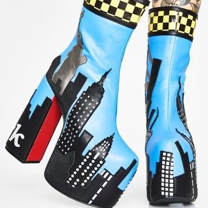 Current Mood concrete Jungle platform boots.